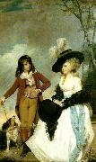 Sir Joshua Reynolds miss gideon and her brother, william oil painting